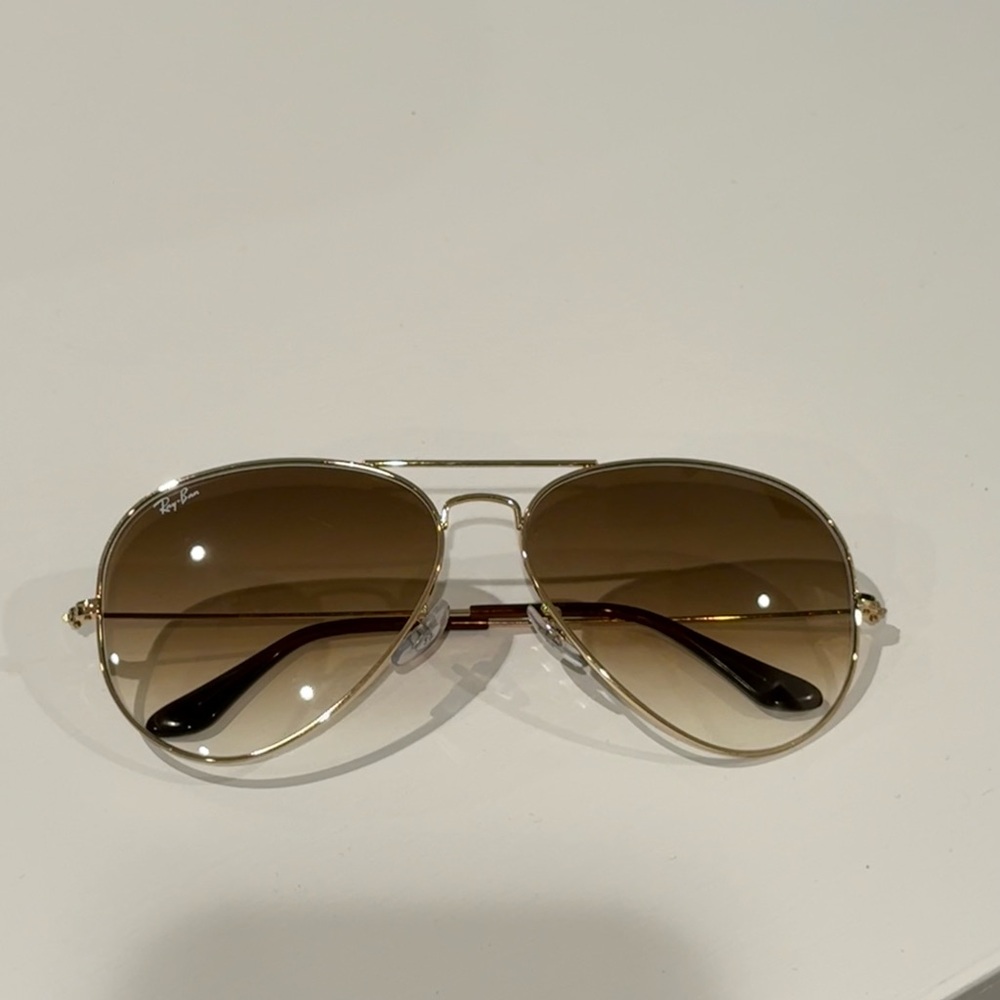 Ray-Ban Gold Frame with Brown Lenses Sunglasses